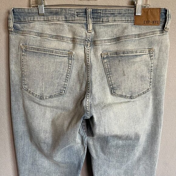 Express Hyper Stretch Slim Distressed Jeans Size 34X34 - Picture 4 of 9